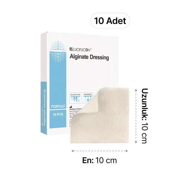 LUOFUCON® Aljinat Yara Örtüsü - 10x10 cm (10 Adet)