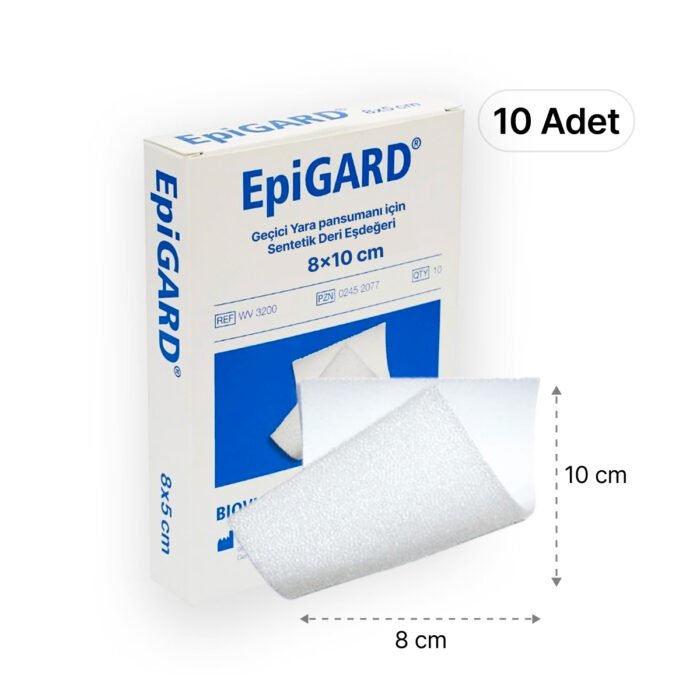 EPİGARD® Geçici Deri Eşdeğeri Yara Yanık Örtüsü - 8x10 cm (10 Adet)
