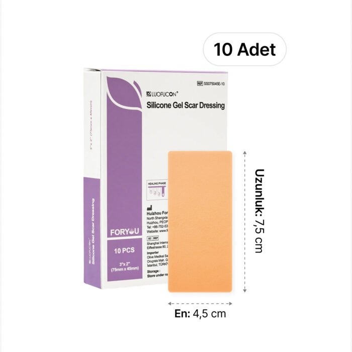 LUOFUCON® Silikon Jel İz Giderici - 7,5x4,5 cm (10 Adet)