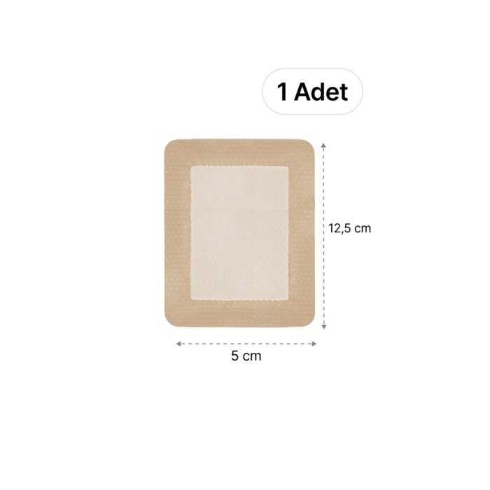 LUOFUCON® Silikon Köpük Yara Örtüsü (Border lite) - 12,5x5 cm (1 Adet)