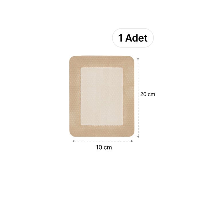 LUOFUCON® Silikon Köpük Yara Örtüsü (Border lite) - 20x10 cm (1 Adet)