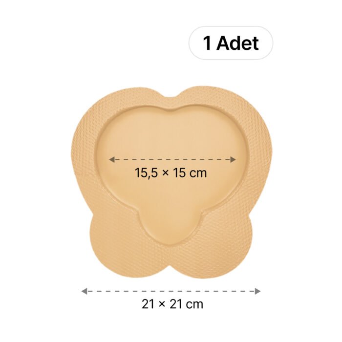 LUOFUCON® Silikon Köpük Yara Örtüsü (SAKRUM) - 21x21 cm (1 Adet)