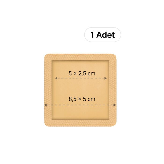 LUOFUCON® Silikon Köpük Yara Örtüsü (Border) - 8,5x5 cm (1 Adet)